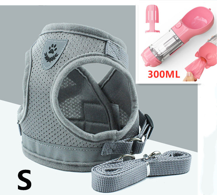 Breathable Mesh Pet Harness & Leash