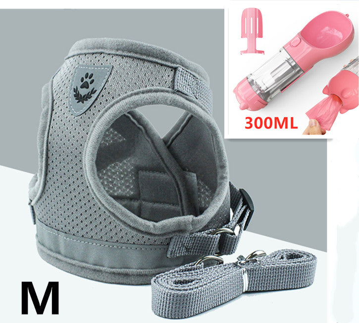 Breathable Mesh Pet Harness & Leash