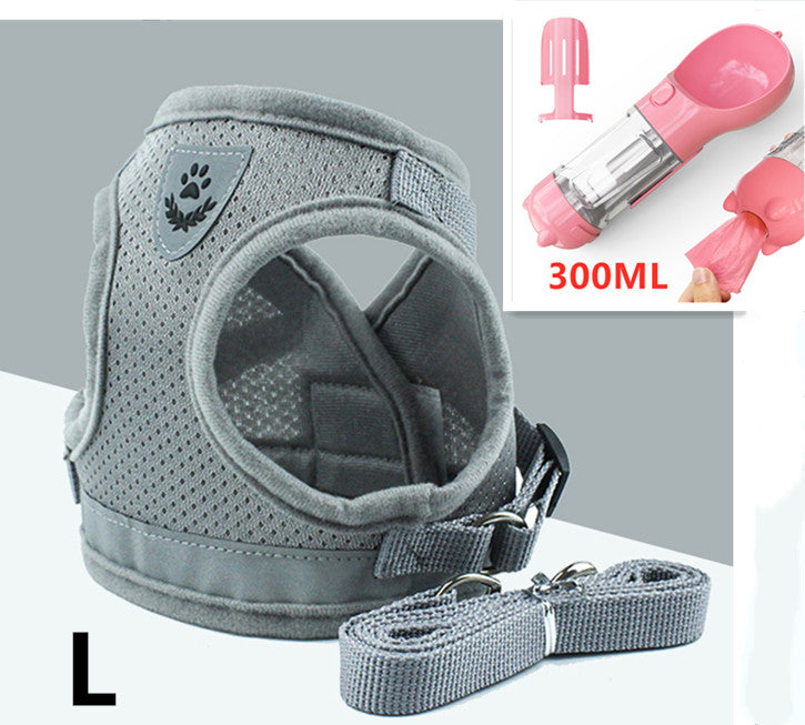 Breathable Mesh Pet Harness & Leash