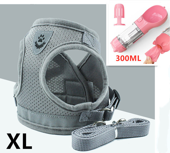 Breathable Mesh Pet Harness & Leash