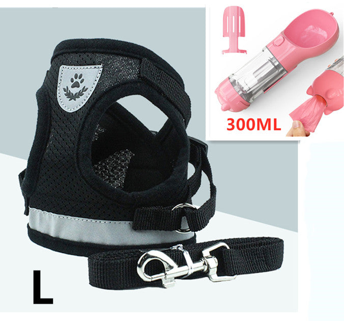Breathable Mesh Pet Harness & Leash