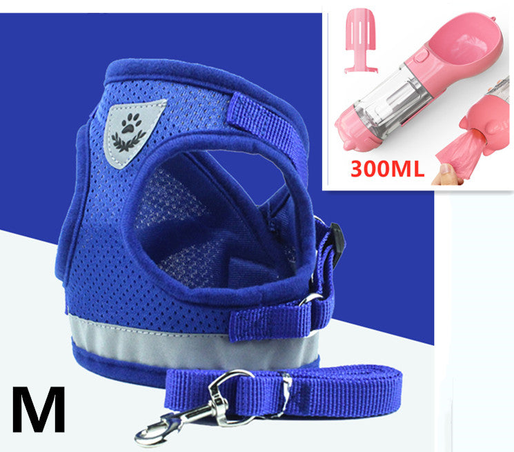 Breathable Mesh Pet Harness & Leash
