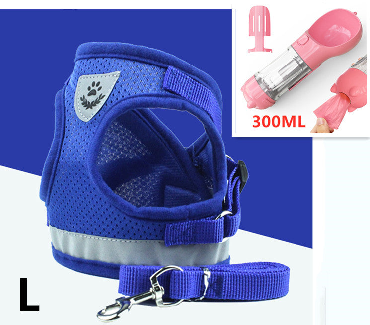 Breathable Mesh Pet Harness & Leash