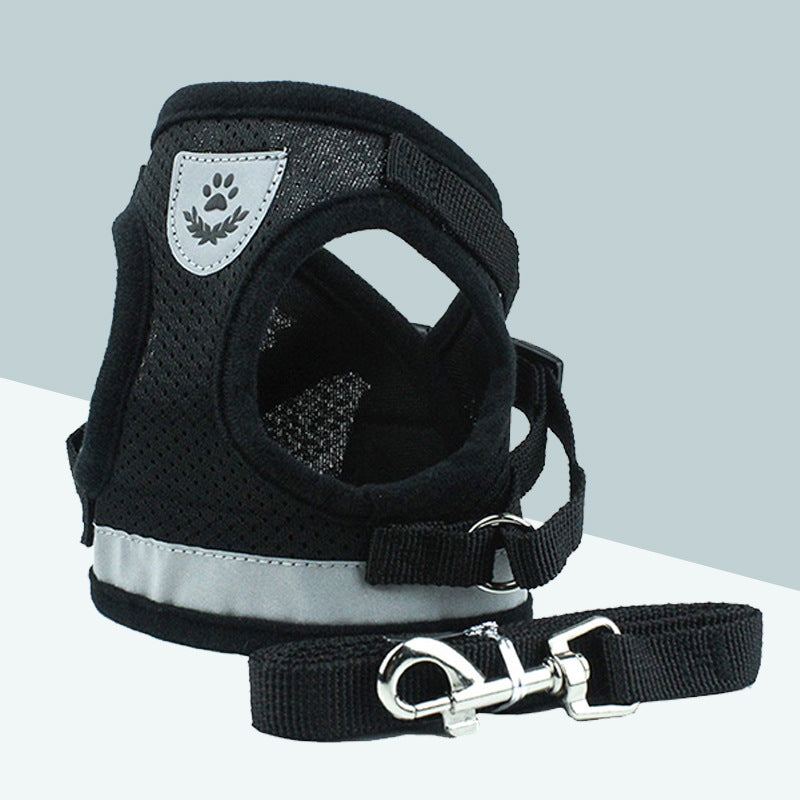 Breathable Mesh Pet Harness & Leash