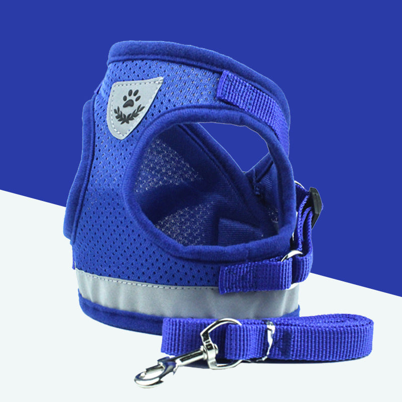 Breathable Mesh Pet Harness & Leash