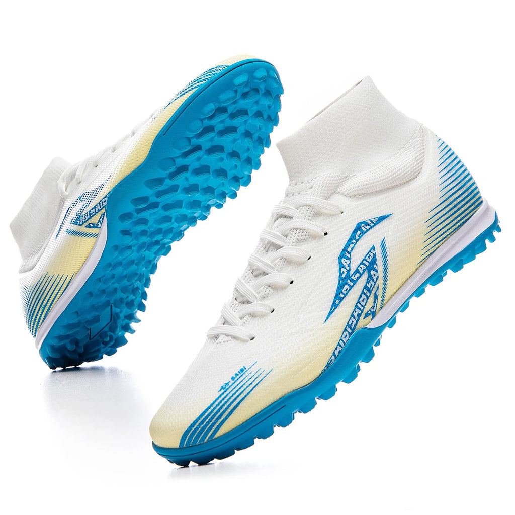 All-Season Football Cleats ODM  Factory Direct Hot Sale Soccer Shoes Mesh Upper TPU Midsole Rubber Outsole Durable Unisex Spikes