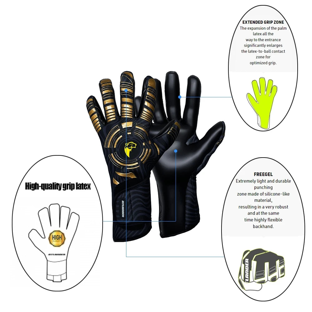 Adults Children Football Goalkeeper Gloves Latex Wear-resistant Sports Gloves Professional Match Anti-slip Soccer Goalie Gloves