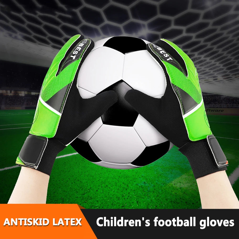 Soccer Gloves Latex Support Football Goalkeeper Gloves Finger Protection Anti-Slip Training Soccer Goalie Gloves for Kids Adults