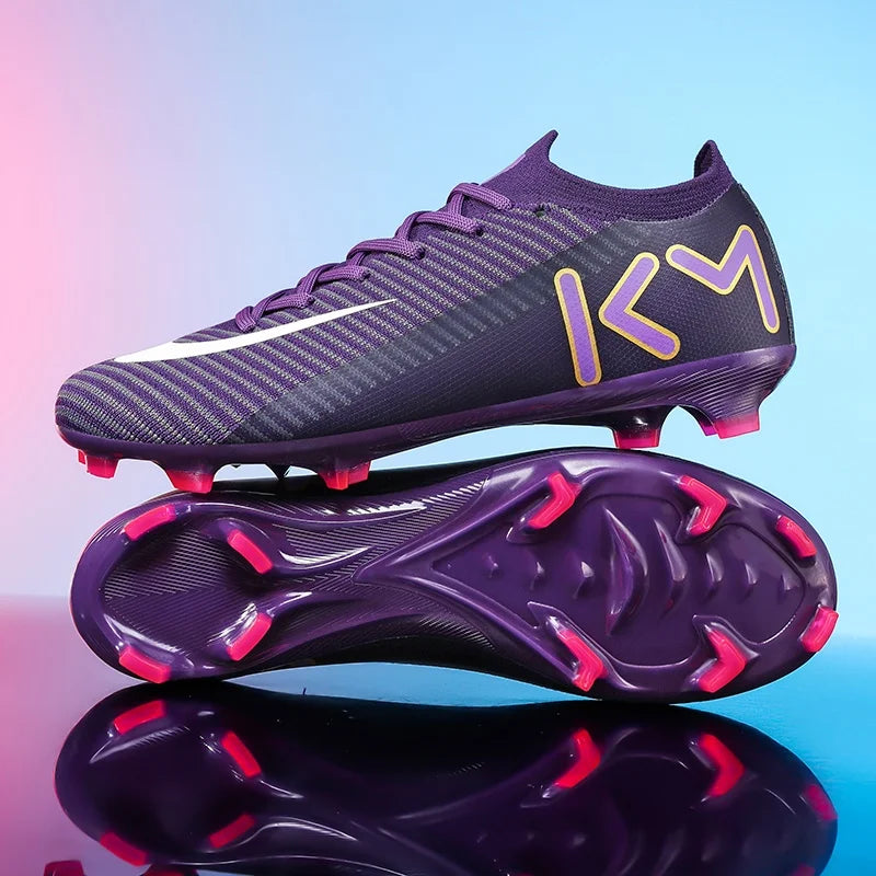 Men Soccer Shoes Grass Cleats High-top Ultralight Sneakers Football Boots Non-Slip High-quality Match Indoor Hot-selling Outdoor