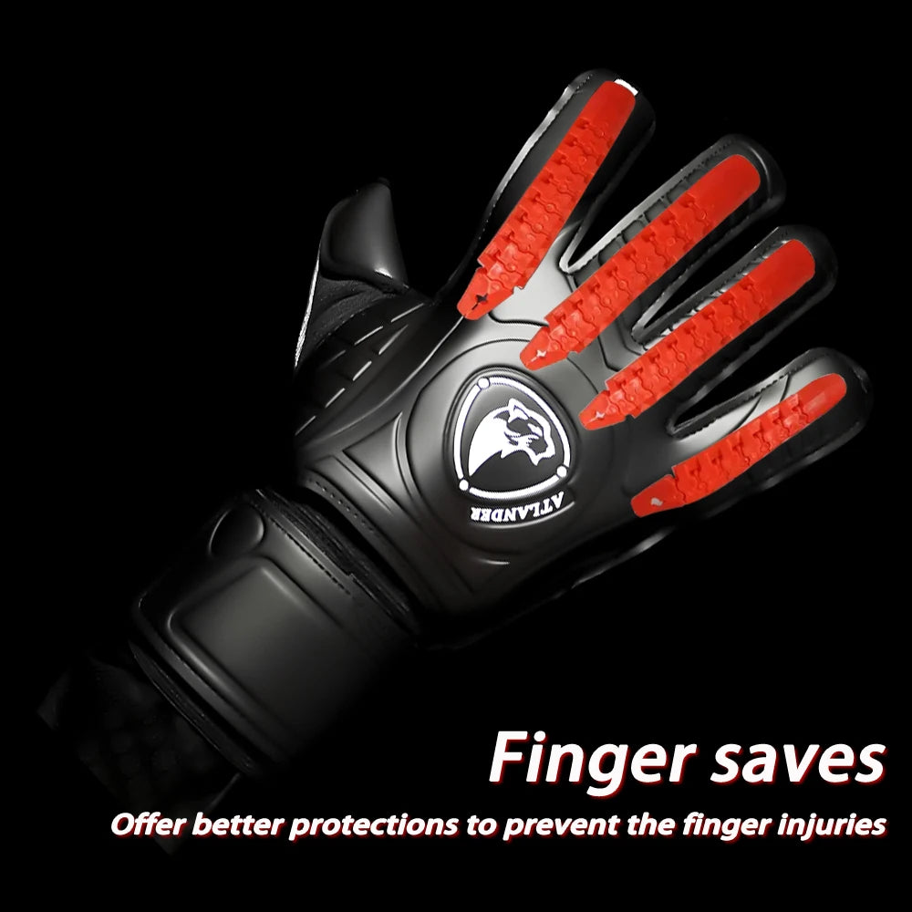 Kids Adult Fingersave Goalkeeper Gloves Football Wrist Strap Latex Finger Save Guard Protection Soccer Strong Grip Goalie Glove