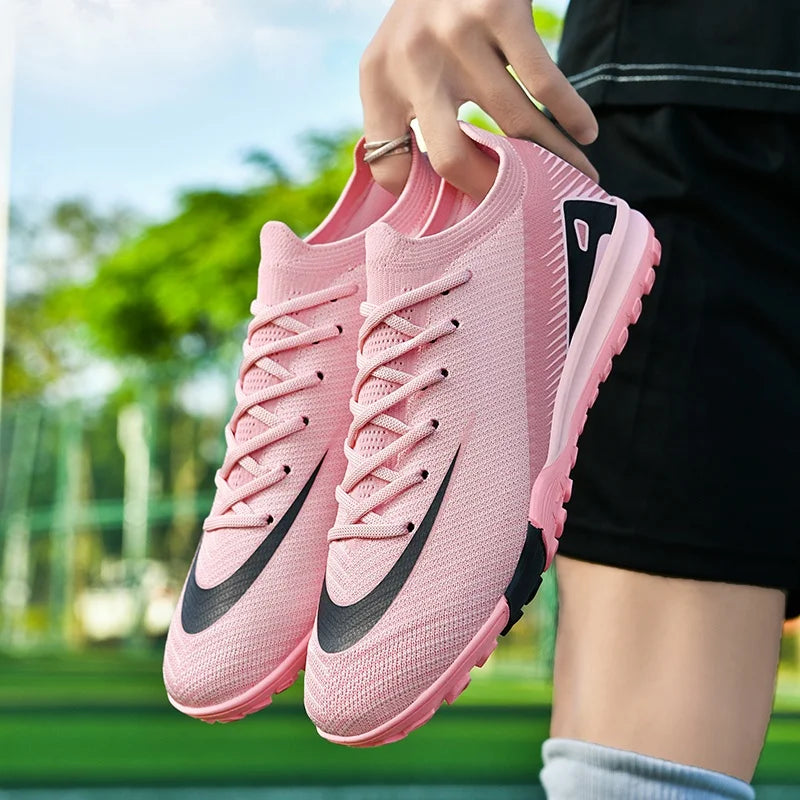 New Men Football Boots Sport Boys Soccer Shoes Adult Cleats Long Spikes Outdoor Training Non Slip Breathable Match Comfortable