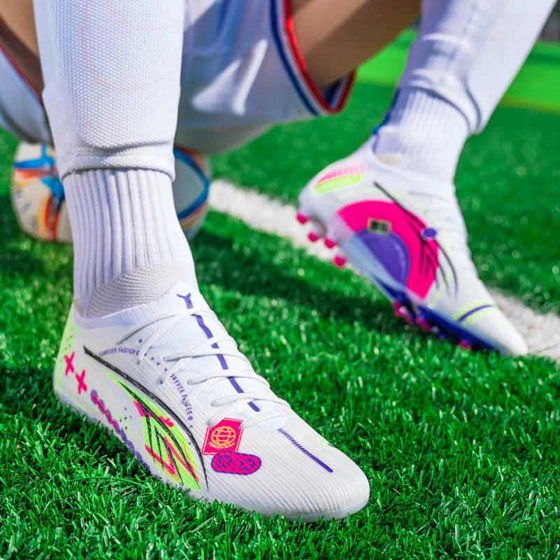 Men TF/FG Football Field Boots Society Cleats Professional Soccer Shoes Grass Training Football Shoes Ultralight Indoor Sneaker