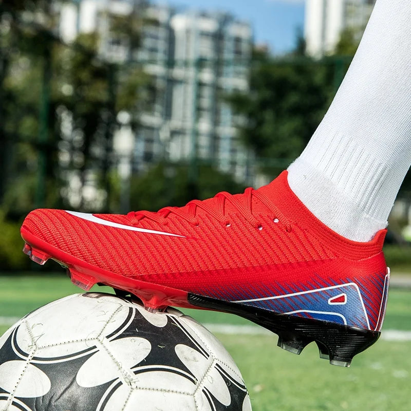 New Men Football Boots Sport Boys Soccer Shoes Adult Cleats Long Spikes Outdoor Training Non Slip Breathable Match Comfortable