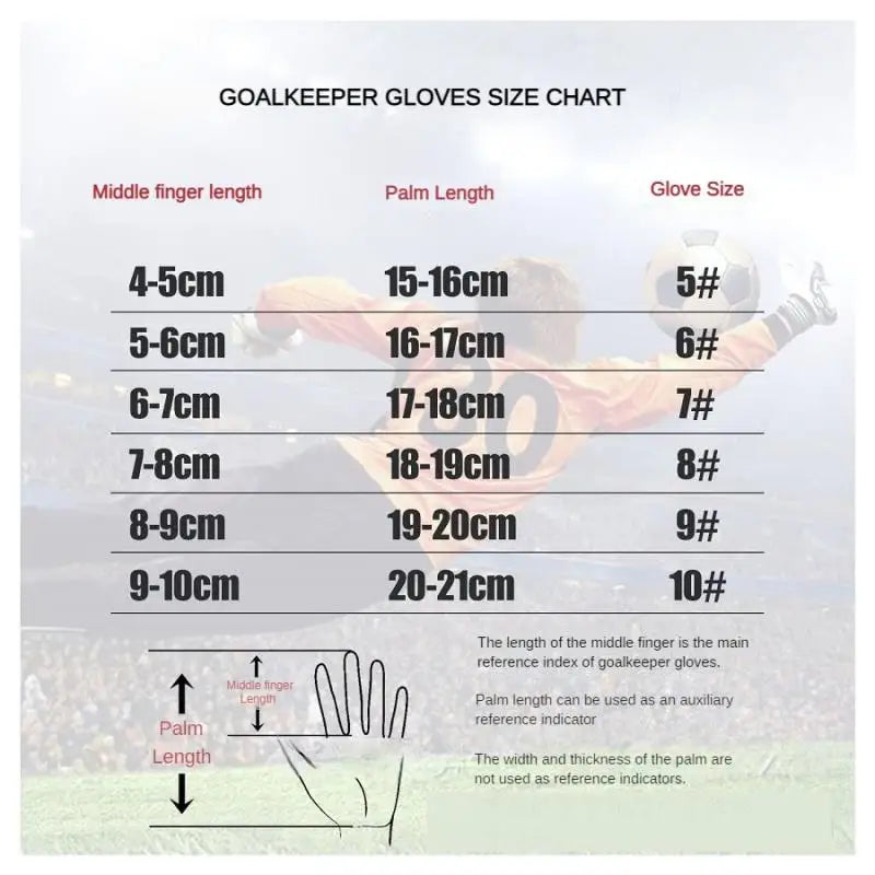 Goalkeeper Gloves Finger Save - Professional Non-Slip Latex Soccer Gloves for Adult Youth Kids