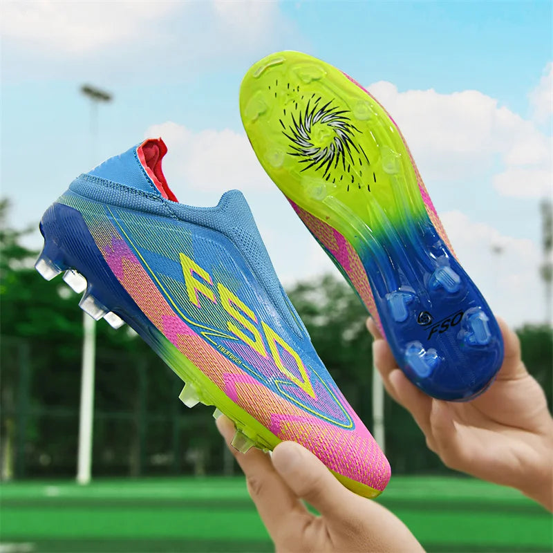 New Men's Soccer Shoes Grass Adult Non-Slip Non Slip Football Boots Ultralight Sport Indoor Cleats Fg Turf Futsal Comfortable