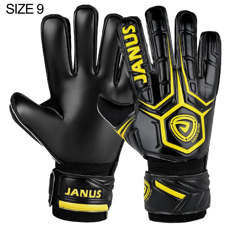 Goalkeeper Gloves Finger Save - Professional Non-Slip Latex Soccer Gloves for Adult Youth Kids