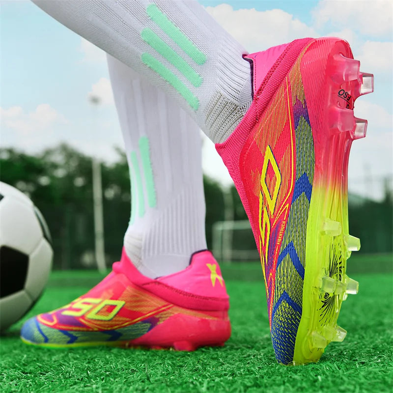 Men Society Soccer Shoes Cleats FG/TF Professional Original Women Football Boots Grass Indoor Training Unisex Non Slip Sneaker