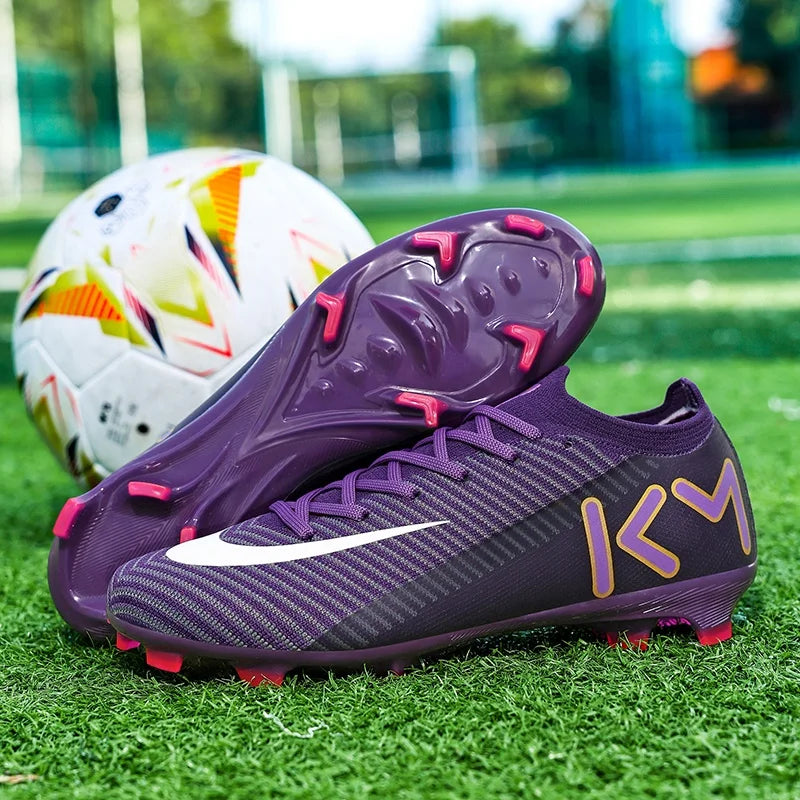 Men Soccer Shoes Grass Cleats High-top Ultralight Sneakers Football Boots Non-Slip High-quality Match Indoor Hot-selling Outdoor